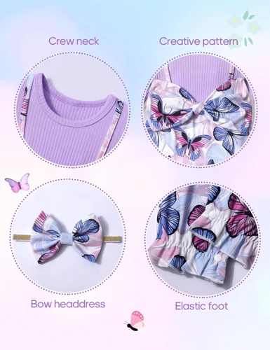 Miniatura 4 de Queenstyle Ropa de bebé niña de manga larga, overol lindo traje de bebé de 0 a 18 meses