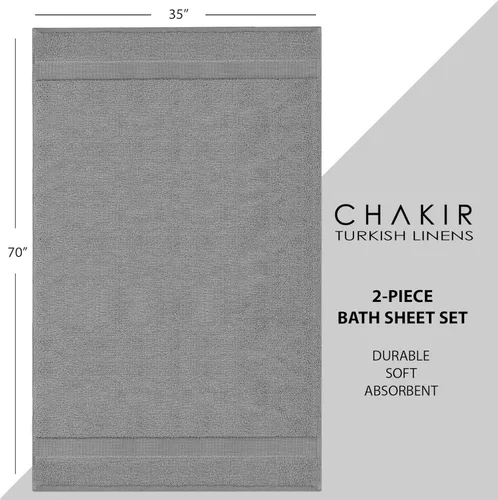 Miniatura 6 de Chakir Turkish Linens Hotel & Spa - Toallas turcas de algodón superior Gris
