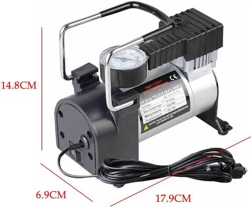 Miniatura 7 de Bomba de neumáticos de automóvil, inflador de neumáticos, compresor de aire portátil, bomba de aire para neumáticos de automóvil, bomba