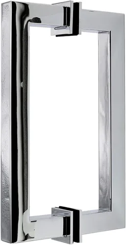 Miniatura 14 de Tirador tubular de acero inoxidable de grado 304 para puerta de ducha (6 pulgadas, cuadrado, negro mate SSSP152B)