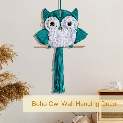 Miniatura 7 de ACEDSGN Tapiz de macramé para colgar en la pared, diseño bohemio hippy, tapiz hecho a mano, decoración de pared para cuarto del bebé, dormitorio
