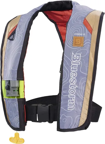 Miniatura 13 de BLUESTORM Stratus 35 Chaleco salvavidas inflable PFD para adultos Chaleco salvavidas automático de inflado automático aprobado por la Guardia