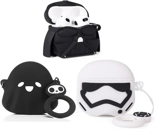 Miniatura 6 de Paquete de 3 fundas para Airpods de 3ª generación (2022), funda protectora de silicona Suublg Airpods 3 con bonito diseño divertido de piel