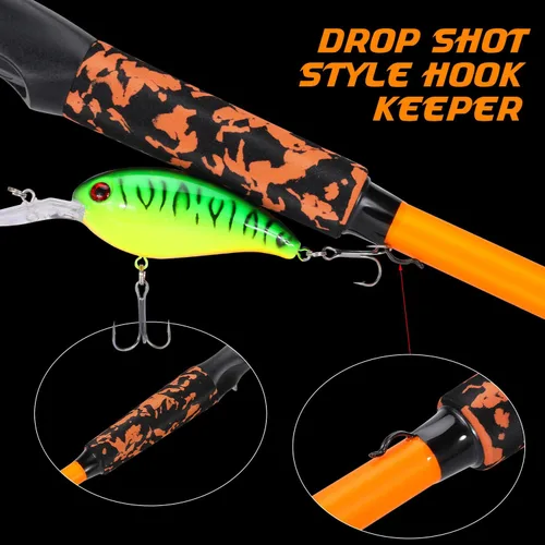 Miniatura 3 de Sougayilang Spinning Combo – 5.2:1 Gear Ratio, 15.6LB Drag, IM7 Graphite 2-Piece Rod, Stainless Steel Guides for Bass, Trout, Redfish
