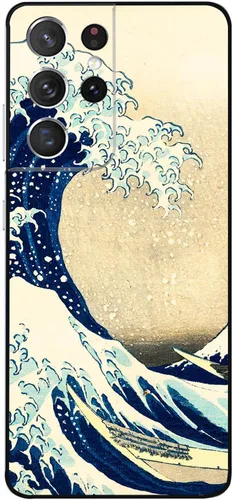 Miniatura 40 de Berkin Arts Funda compatible con Samsung Galaxy S22 Ultra, funda de silicona Art Nouveau Floral Flower (Clematis by Alphonse Mucha)