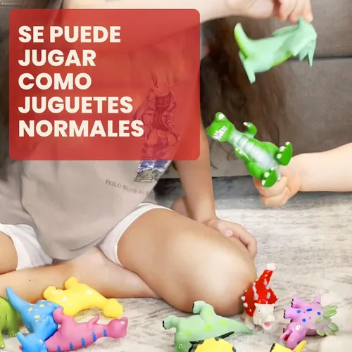 Miniatura 8 de Hely Cancy Juguetes de baño de dinosaurio para niños pequeños, sin agujeros, bañera de bebé, ducha, agua, piscina, juguetes
