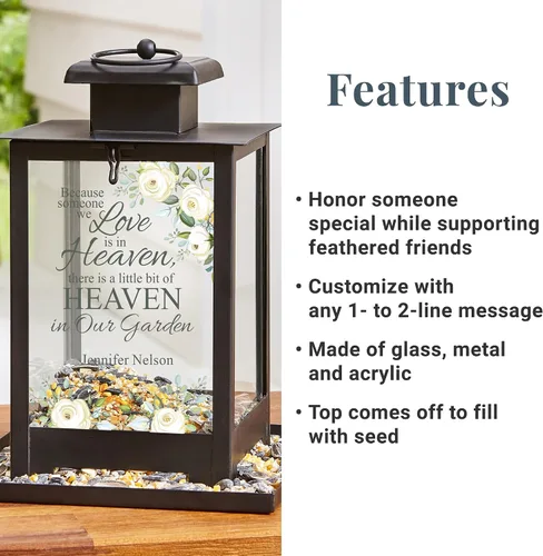Miniatura 5 de Let's Make Memories Comedero personalizado para pájaros, simpatía por la pérdida de un ser querido, madre, padre, conmemorativo, condolencias