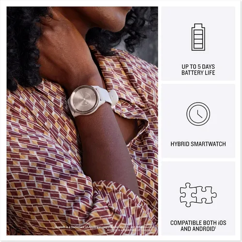 Miniatura 6 de Garmin vívomove Trend, elegante reloj inteligente híbrido, batería de larga duración, manecillas dinámicas del reloj y pantalla táctil, color negro
