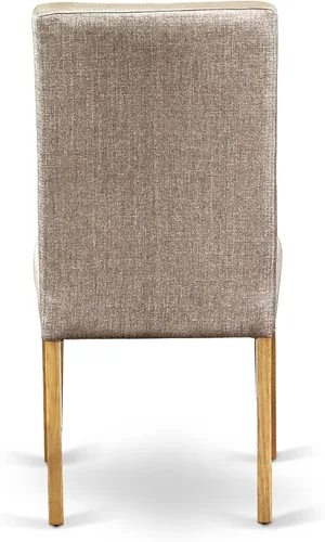 Miniatura 9 de East West Furniture AMDR3-OAK-16 - Juego de mesa de comedor de 3 piezas contiene una mesa de cocina redonda con pedestal y 2 sillas de comedor