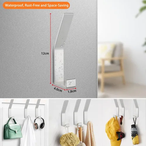 Miniatura 4 de Ganchos de pared para colgar ropa, abrigo, toalla, cuerda, llaves, sombreros, bolsos, ganchos de pared para cocina, baño, puerta, gabinete