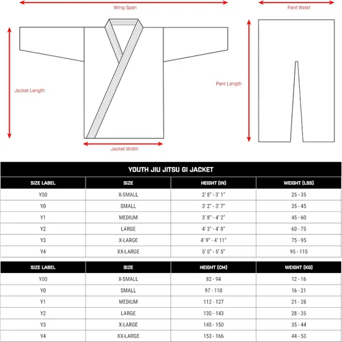 Miniatura 6 de Hayabusa Ascend Lightweight Jiu Jitsu Gi Kids