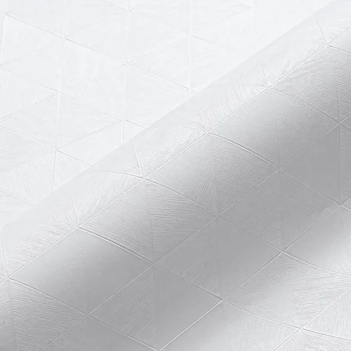 VEELIKE Papel tapiz blanco de diamante para despegar y pegar, papel adhesivo blanco grueso impermeable para armarios, cajones, paredes, 15.7 x 118