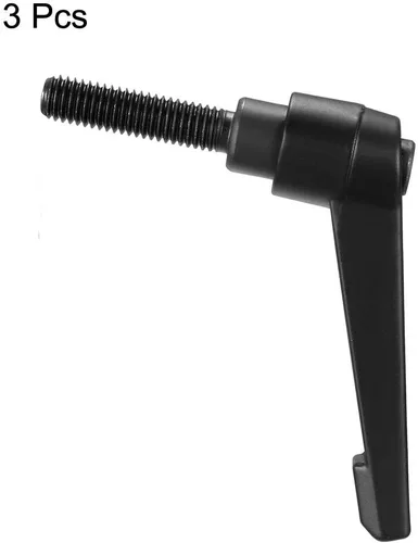 Miniatura 2 de uxcell Mango M6 x 1.181 in Palanca de sujeción ajustable Rosca botón de trinquete macho roscado Perillas de tornillo de liberación rápida Pernos