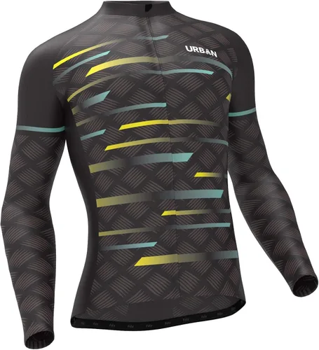 Maillot de manga larga para hombre, carburo urbano Pro Urban carburo térmico Ciclismo, medias de babero o paquete de kit