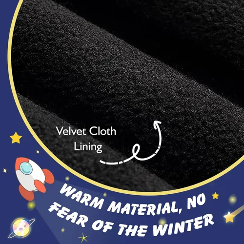 Miniatura 3 de MoKo Guantes de nieve para niños pequeños, antideslizantes, impermeables, con cremallera, de tela de terciopelo cálido, guantes de esquí para niños