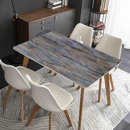 Miniatura 5 de CiCiwind Papel tapiz de madera azul púrpura para despegar y pegar, papel tapiz de madera sintética, película de vinilo decorativa, rollo de cajón