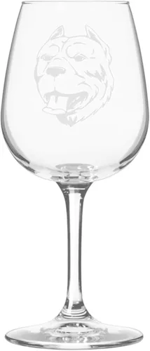 Miniatura 44 de Copa de vino de 12.75 onzas con diseño de perro grabado