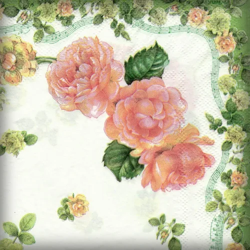 Miniatura 11 de Servilletas de papel florales, 40 servilletas de cóctel de 2 capas, 6.5 x 6.5 pulgadas plegadas/13 x 13 pulgadas desplegadas, servilletas