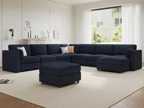 Miniatura 45 de Sofá biplaza extragrande de 83.5 pulgadas, sofás para sala de estar, sofá nube de felpilla de asiento profundo, sofá modular seccional, funda