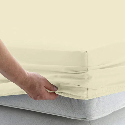 Miniatura 18 de 1 sábana bajera – 500 hilos peinados de fibra larga, puro algodón natural – Sábana totalmente elástica en todo el contorno – Sábana extra profunda