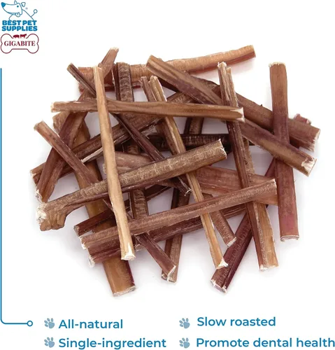 Miniatura 5 de GigaBite Bully Sticks - Golosinas masticables para perros totalmente naturales, sin olor y cuero crudo, masticables de larga duración con alto