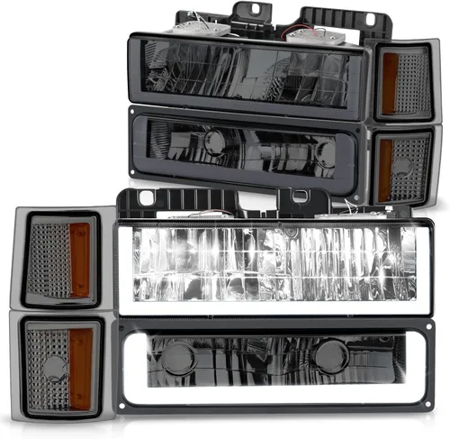 Miniatura 3 de DNAMotoring HL-OH-8P-C1094-CH Ensamble de faros delanteros, para el lado del chofer y el acompañante