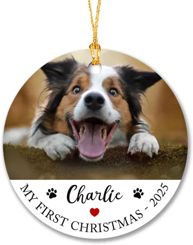 Miniatura 15 de Adorno de Navidad personalizado con foto del primer año del bebé 2025, adorno de Navidad con foto personalizada del primer año del bebé para nuevos
