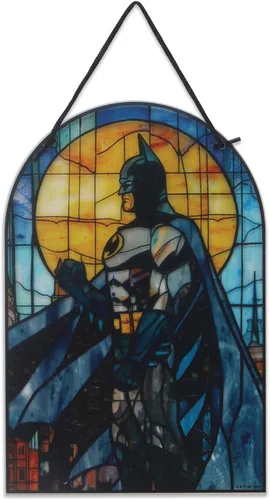 Miniatura 11 de DC Comics Batman Pop Art - Letrero redondo de metal, arte de pared retro de Batman para cueva de hombre, habitación de adolescentes o sala de cine