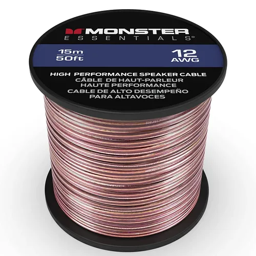 Miniatura 10 de Monster XP - Cable de altavoz calibre 12, carrete de 100 pies, cable de audio de aluminio revestido de cobre (CCA) con marcas de polaridad