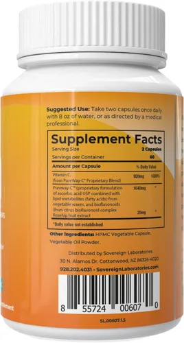 Miniatura 4 de Vital C-LD - Vitamina C liposomal mejorada - Cápsulas de 530 mg - 120