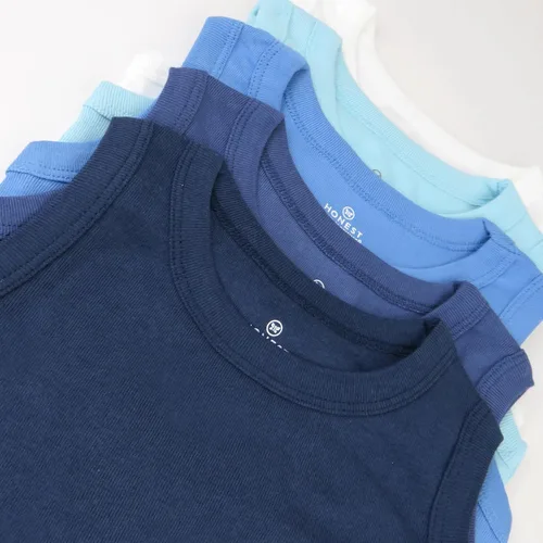 Miniatura 37 de HonestBaby Camisetas musculares sin mangas 100% algodón orgánico para bebés y niños pequeños, niñas