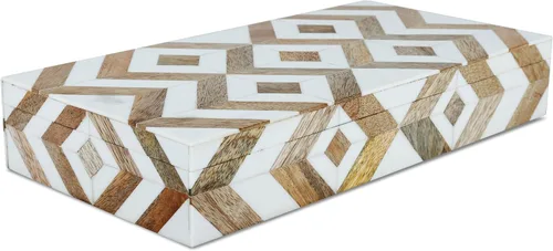 Miniatura 98 de Handicrafts Home Caja de recuerdo decorativa de 8 x 5 – Pequeña caja organizadora con tapa, almacenamiento decorativo Boho, caja de memoria retro
