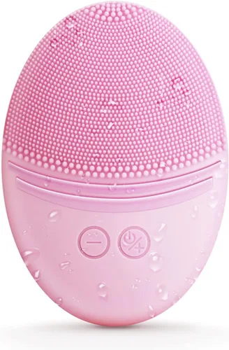 Miniatura 4 de EZBASICS Cepillo de limpieza facial, cepillo facial vibratorio sónico impermeable para limpieza profunda, exfoliante suave y masaje, carga inductiva