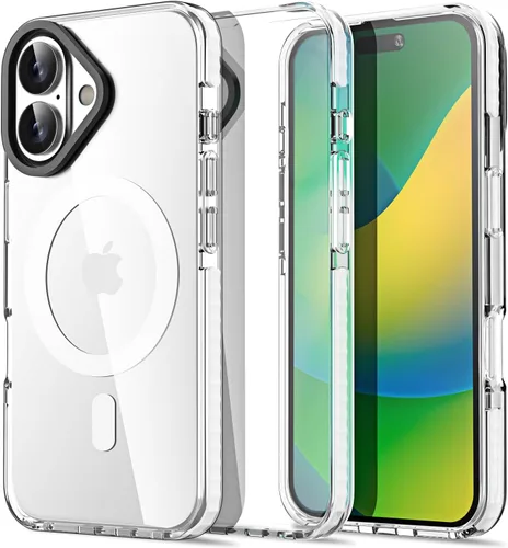 Miniatura 79 de AICase Funda protectora para iPhone 16 compatible con iPhone 16, delgada, ligera, transparente [no amarillenta] Diseño vibrante