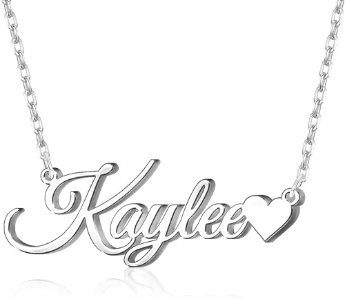 Collar con nombre personalizado, collares de plata de ley personalizados para mujer, collares con nombre personalizados, joyería de regalo para mujer