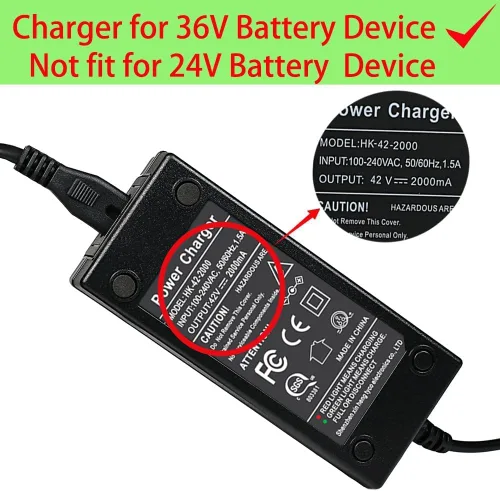 Miniatura 4 de 42V 2A Adaptador de corriente macho DC para cargador de batería de litio de bicicleta eléctrica de 36V, conector de cargador de batería de Escooter