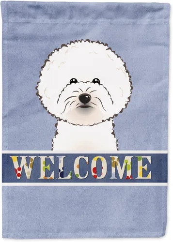 Miniatura 24 de Caroline's Treasures BB1405GF Bandera de jardín de bienvenida de bulldog inglés, Bandera de buzón azul, bandera decorativa para el patio, obra