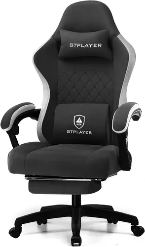 Miniatura 9 de GTPLAYER Silla para videojuegos, silla de oficina con soporte lumbar de resorte de bolsillo, ergonómica y cómoda, silla de escritorio de oficina