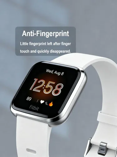 Miniatura 6 de iDaPro Protector de pantalla para Fitbit Versa Lite Edition/Fitbit Versa Smart Watch [4 unidades] Vidrio templado, antiarañazos, sin burbujas, fácil
