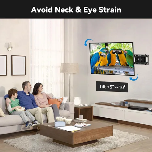 Miniatura 5 de FORGING MOUNT Soporte de TV de esquina con brazo largo de 25.6 pulgadas, soporte vertical vertical de pared para TV de movimiento completo, soporte