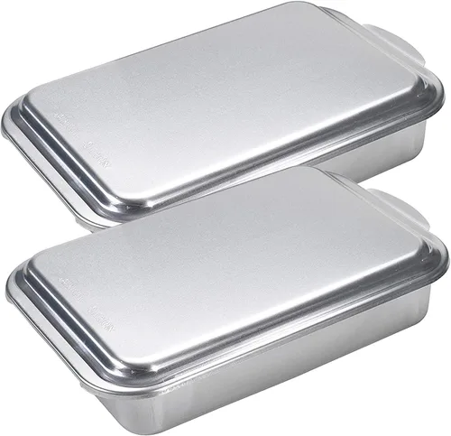 Miniatura 6 de Nordic Ware, molde para bizcocho clásico, de metal, 9 x 13, con tapa, Plateado