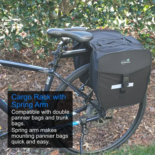 Miniatura 2 de Lumintrail Portaequipajes de bicicleta con capacidad de peso de 20 libras para bolsas de maletero y asa de liberación rápida