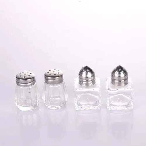 Miniatura 2 de Paquete de 12 mini saleros de especias, sal y pimienta, especias, condimentos – Tapa de acero inoxidable y tarros de vidrio – Sostiene suministros