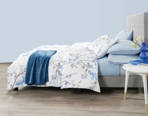 Miniatura 10 de CANNON Kasumi - Juego de edredón floral de poliéster de 2 piezas, tamaño individual XL, con temática floral, para hombres y mujeres, certificado