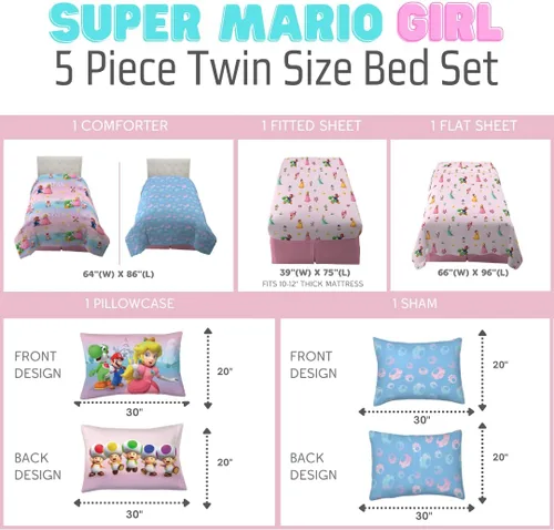 Miniatura 121 de Franco - Juego de edredón y sábanas supersuaves con funda, para niños, 7 piezas, tamaño matrimonial, Five Nights At Freddy's Cinco noches en Freddy's