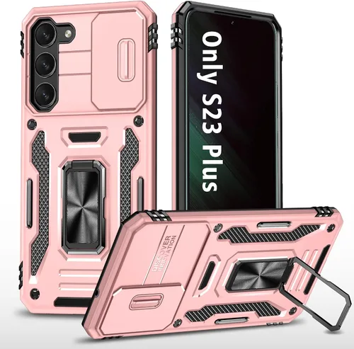 Miniatura 16 de ANGELAS - Funda a prueba de golpes para Samsung Galaxy S23 Plus, parachoques de silicona TPU con protección anticaídas, cubierta deslizante