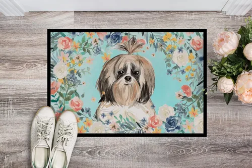 Miniatura 2 de Caroline's Treasures CK3410MAT - Tapete Shih Tzu de 18 x 27 pulgadas, para interiores y exteriores, para entrada, antideslizante, lavable, de pelo