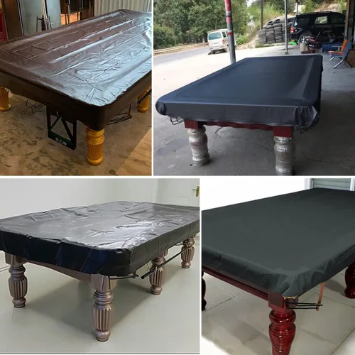 Miniatura 7 de Cubierta de mesa de billar de 8 pies, cubierta impermeable y resistente a desgarros para mesa de billar con bolsa de almacenamiento, para interiores