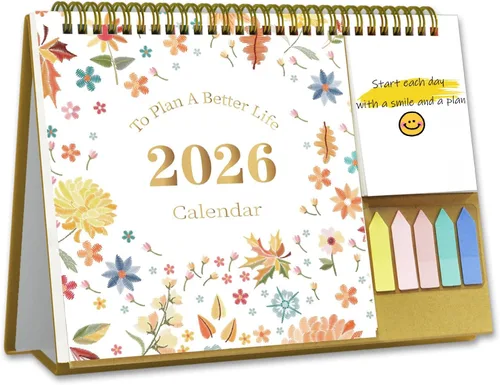 Miniatura 16 de Calendario de escritorio pequeño 2026-2027, calendario de escritorio 2026 de pie, de abril de 2026 a junio de 2027, 8 x 6 pulgadas, calendario