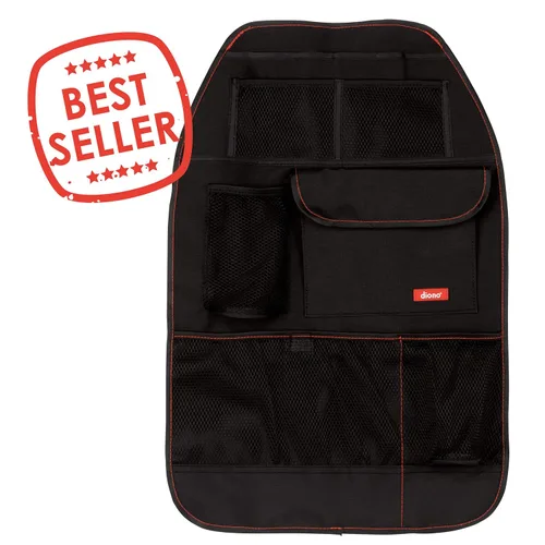 Miniatura 13 de Diono Stow 'n Go – Organizador para el asiento trasero del coche para niños, protector de respaldo con alfombrilla antipatadas, con 7 bolsillos